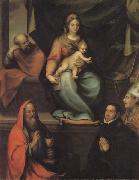 Prado, Blas del The Holy Family,with SS.Ildefonsus and john the Evangelist,and the Master Alonso de Villegas oil painting artist